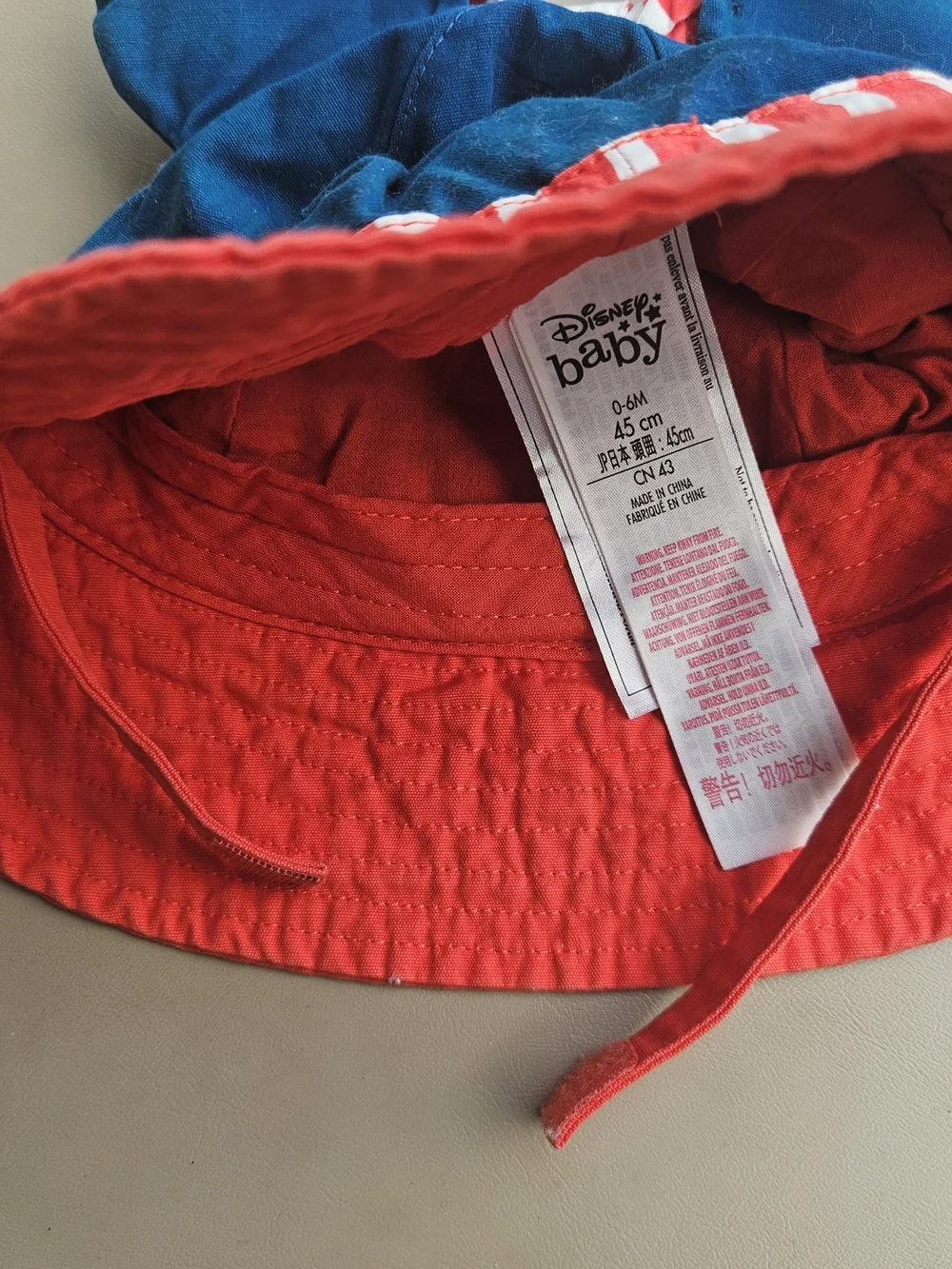 Disney Red & Navy Minnie Mouse Bow Bucket Hat for Kids